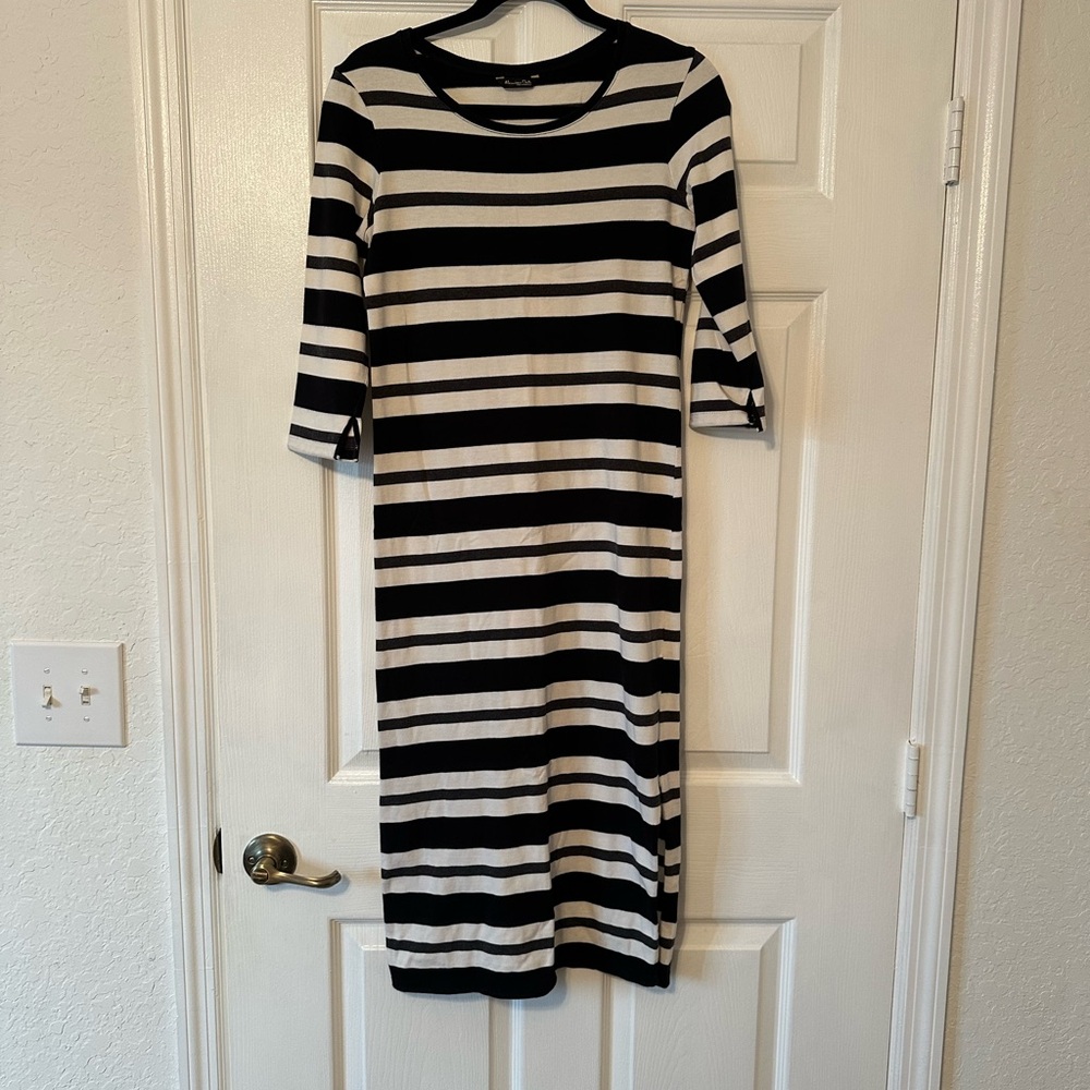 Black and White Striped Dress